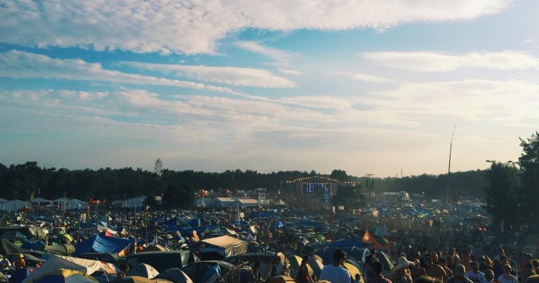 Large outdoor festival gathering at an OCR race weekend event