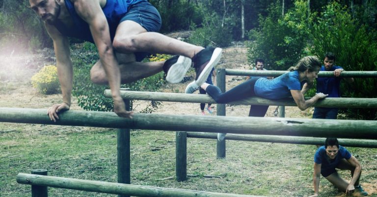 Athletes competing in an obstacle course race representing the next generation of OCR competitors