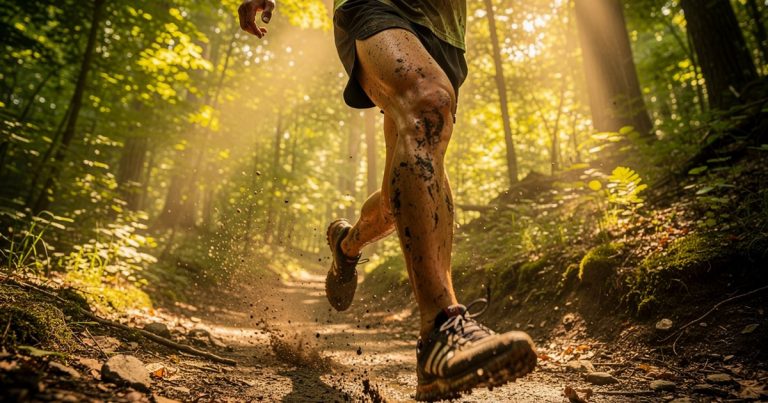 OCR athlete on trail representing gut health and endurance performance