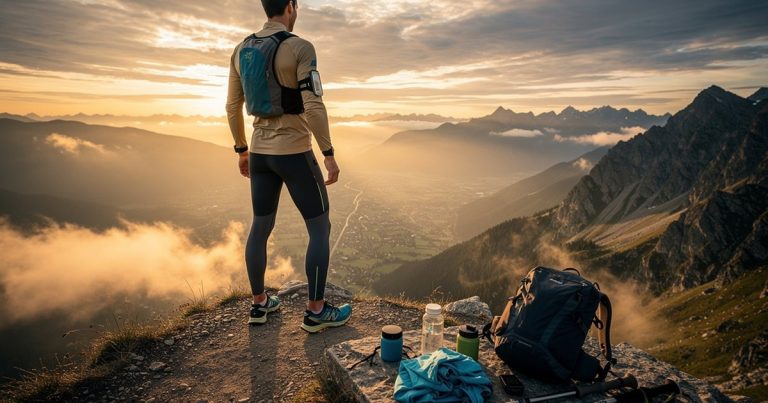 OCR athlete on mountain trail preparing for race taper week